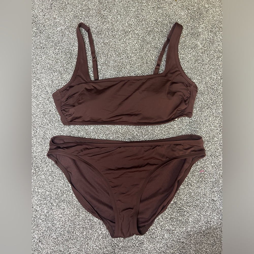 Brown Target Bikini Set 🤎